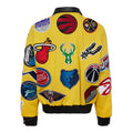 NBA Collage Yellow Varsity Jacket