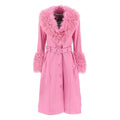 Nashville Big Bash Elle King Pink Shearling Leather Women's Coat