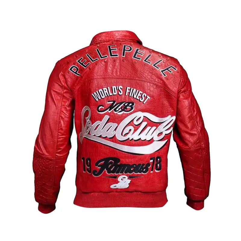 Soda Club Pelle Pelle Red Leather Jacket