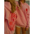 Palm Puff Pullover Pink Hoodie