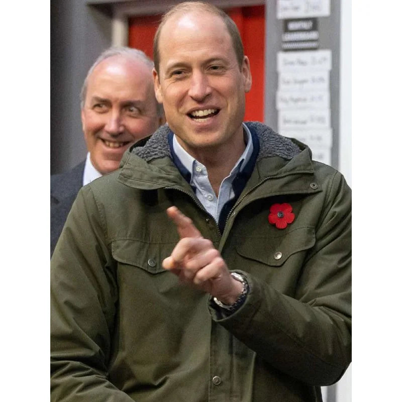 Prince William’s Scotland  Hooded Green Jacket