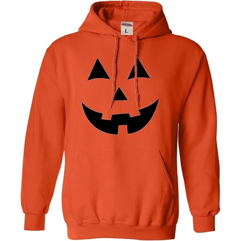 Pumpkin Face Go All Out Jack O Lantern Halloween Hoodie For Men & Women