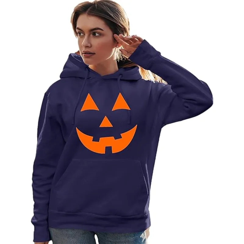 Pumpkin Face Go All Out Jack O Lantern Halloween Hoodie For Men & Women