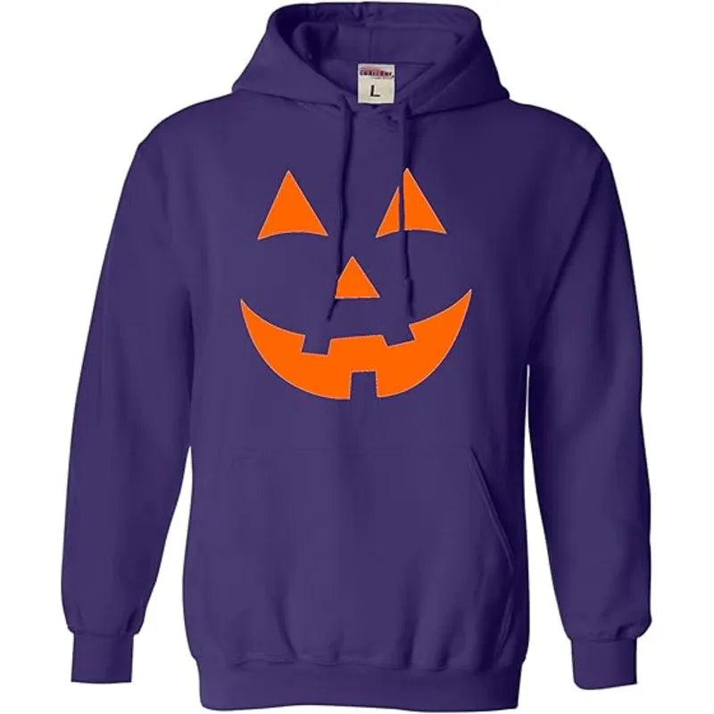 Pumpkin Face Go All Out Jack O Lantern Halloween Hoodie For Men & Women