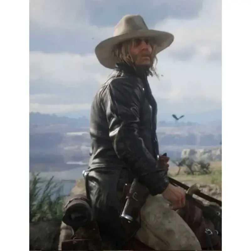 Micah Bell RDR 2 Tail Black Leather Jacket