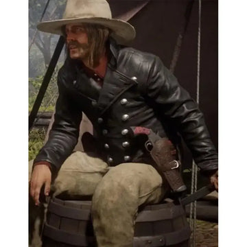 Micah Bell RDR 2 Tail Black Leather Jacket