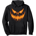 Scary Spooky Jack O Lantern Face Pumpkin Halloween Pullover Hoodie