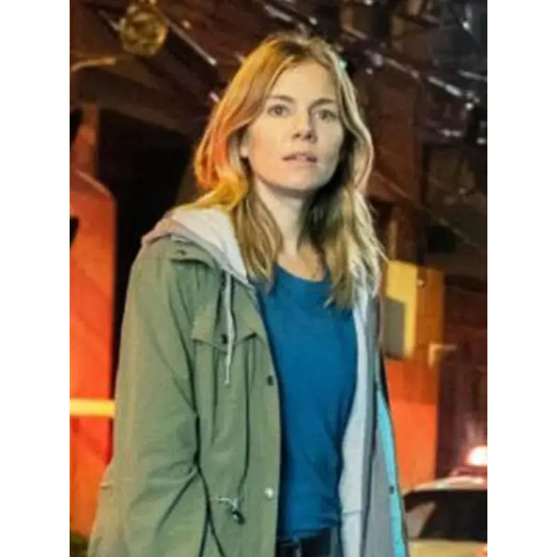 21 Bridges Sienna Miller Green Cotton Jacket