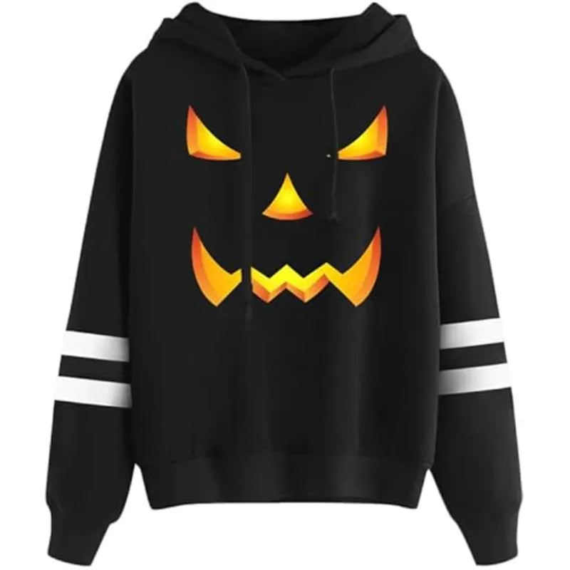 Spadehill Halloween Long Sleeve Pumpkin Hoodies