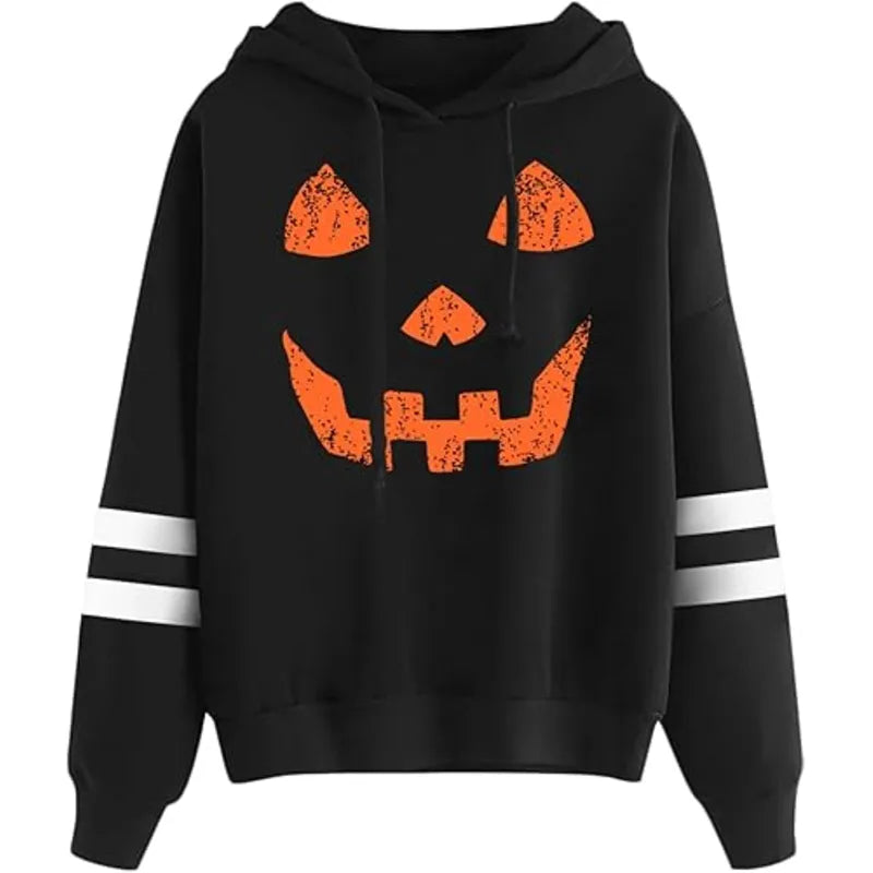 Spadehill Halloween Long Sleeve Pumpkin Hoodies