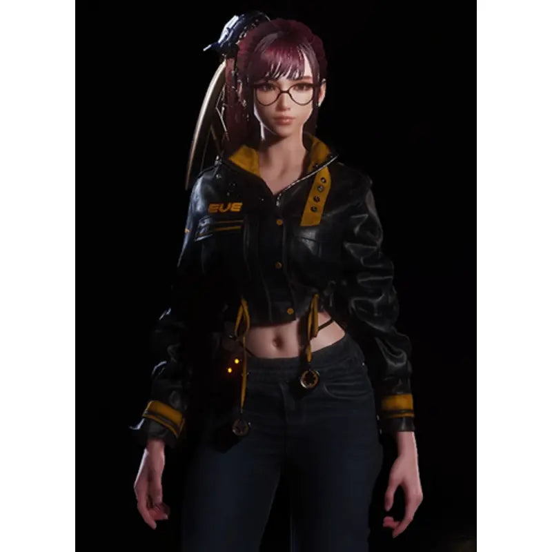 Eve Stellar Blade Wasteland Adventurer Black Leather Jacket