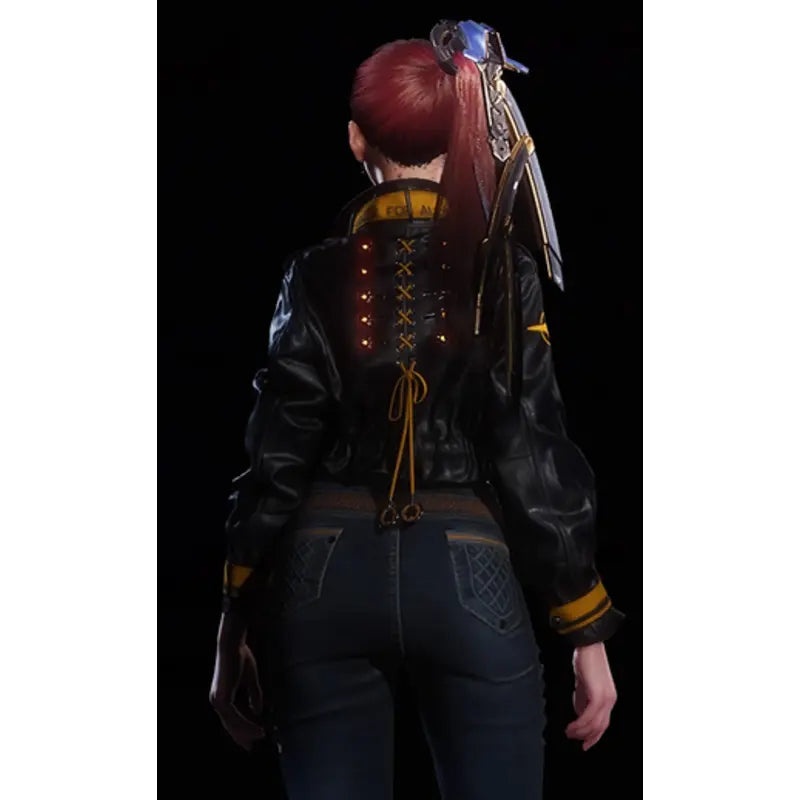 Eve Stellar Blade Wasteland Adventurer Black Leather Jacket