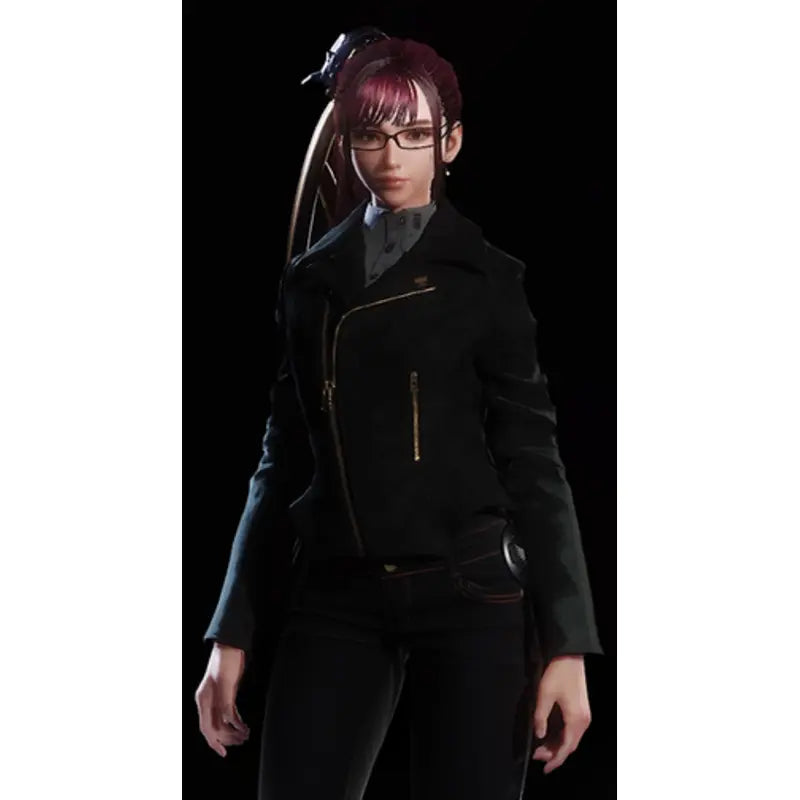 Eve Stellar Blade Daily Biker Black Suede Biker Jacket