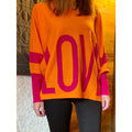 Women's Télématin January Orange Love Sweater