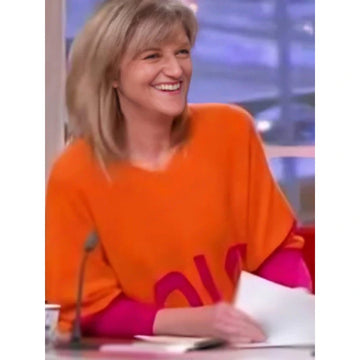 Women's Télématin January Orange Love Sweater