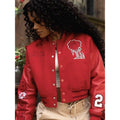 Teyana Taylor Jordan Red Letterman Jacket