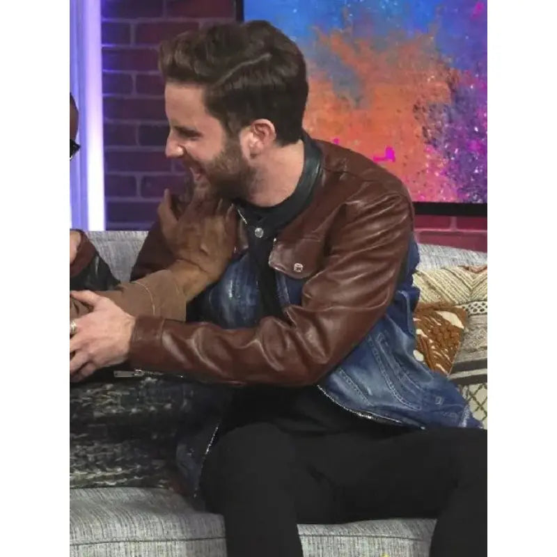 Ben Platt The Kelly Clarkson Show Trimmed Denim Jacket
