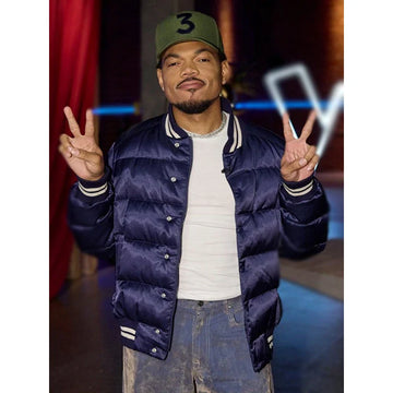 The Voice S25 Chance the Rapper Bomber Blue Jacket