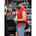 Jason Kelce New Heights Live Show Red Vest