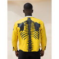 Yellow Skeleton Punisher Leather Jacket