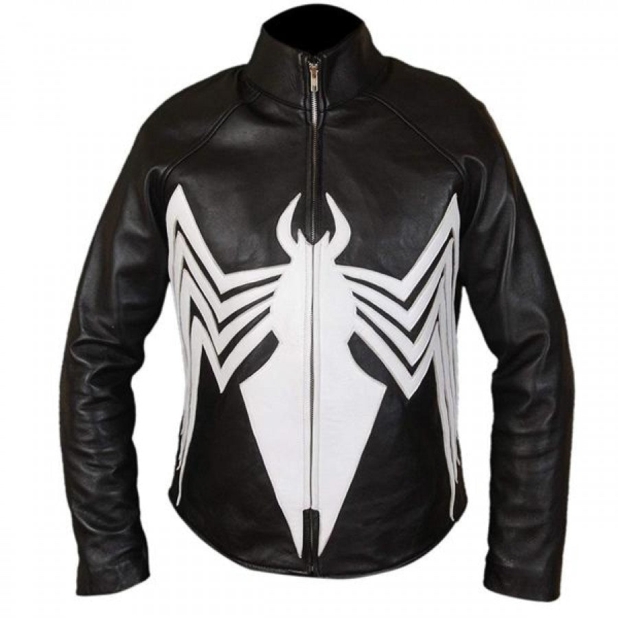 Amazing Spider Man Eddie Broke Tom Hardy Venom Black Leather Jacket