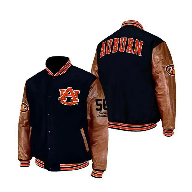 Auburn Varsity Black and brown Jacket