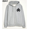 Chrome Hearts Grey Pullover Hoodie