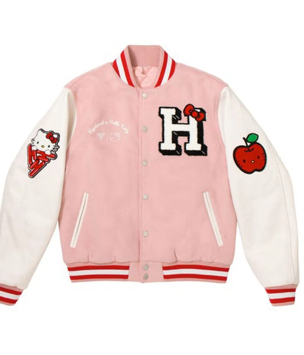 Apples H Hello Kitty Letterman Jacket