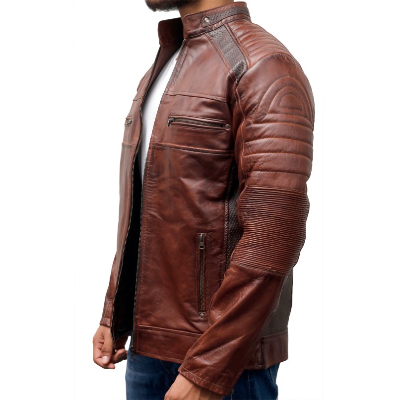 Soul revolver cafe Racer Biker Leather Jacket